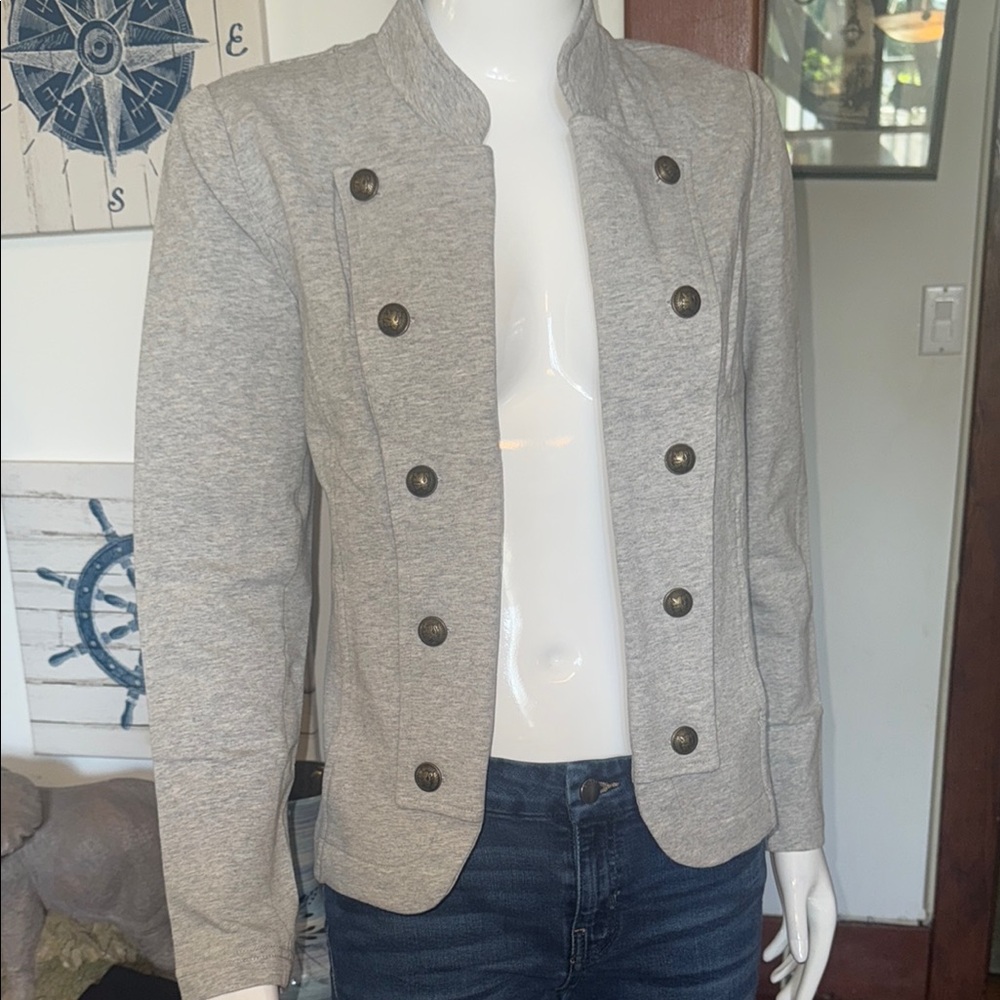 NWT Tommy Hilfiger size small Women's Gray Double-Breasted Jacket